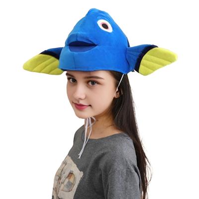 Fish Headgear Cartoon Marine Animal Themed Hat Unique Performance Costume for Birthday Party Festival Photo Props