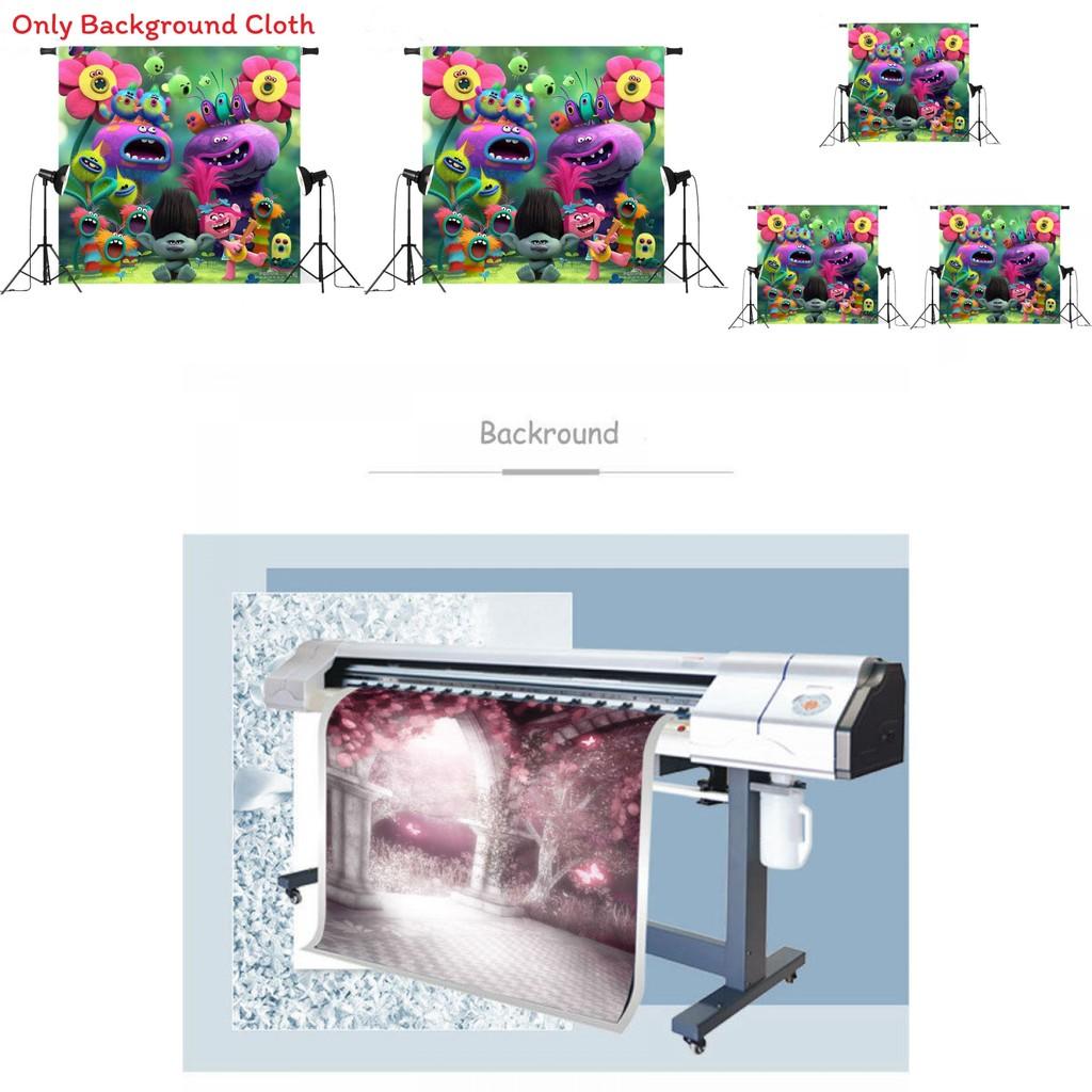 Trolls World Tour Christmas Photography Backdrop For Kids Photo Studio Creative Decor