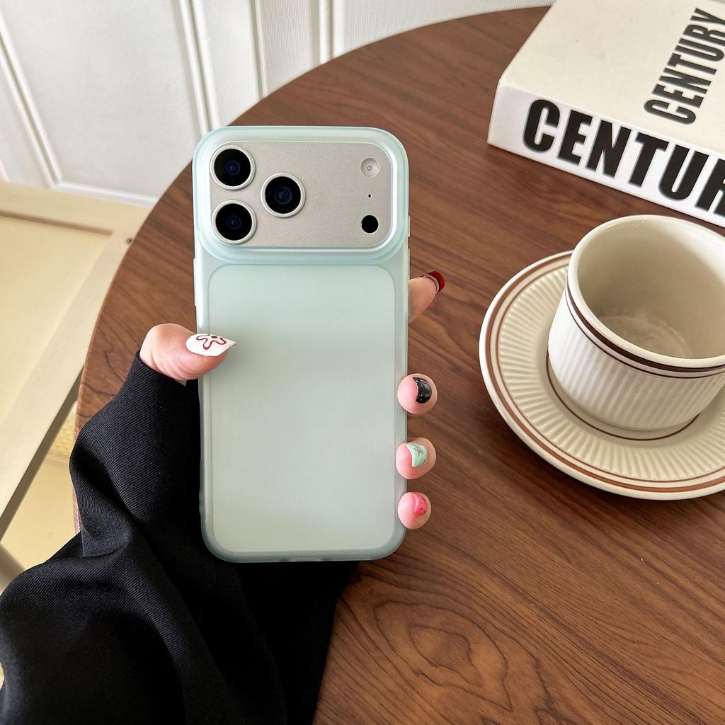 Applicable to iPhone17 Phantom matte mobile phone case Apple 16Pro color transparent TPU anti-drop soft protective case 14 simple