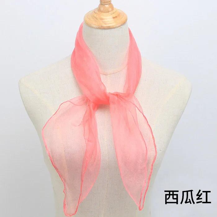 21 Farben 60*60CM Durchsichtige Transparente Schals für Mädchen Musik Tanz Schal Bonbonfarben Damen Outdoor-Schals