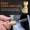 SAFELIFE Brass Air Chuck Closed Flow Tire Chuck Heavy Duty Locking Tire Inflator Chuck with Clamp