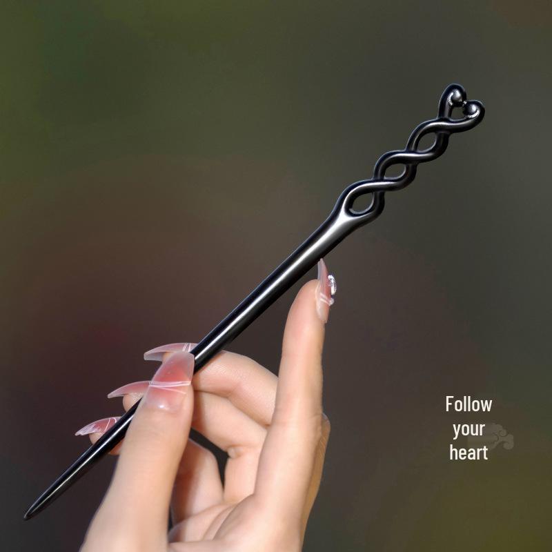 Livrare Gratuită Agrafă de Păr de Lux din Lemn de Piersic pentru Femei – Stil Chinezesc Antic & Modern