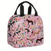 Pferdedruck 1 Stück 1 Stück 1 Stück 1 Stück Lunchtasche, Runder Lunchbox-Träger, Geeignet für Büro, Camping, Picknick, Küchenaufbewahrung