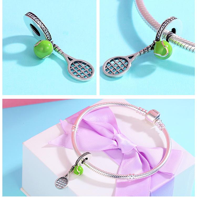 925 Sterling Silver Loose Beads Sports Ball Collection Fashion Diy Beaded Bracelet Jewelry Accessories