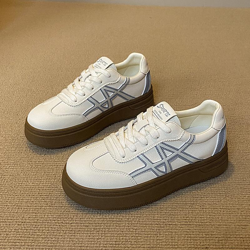 

Korean version of fashion versatile casual shoes women s soft sole comfortable sports wear German training shoes students wear light sports shoes 40 бежевый
