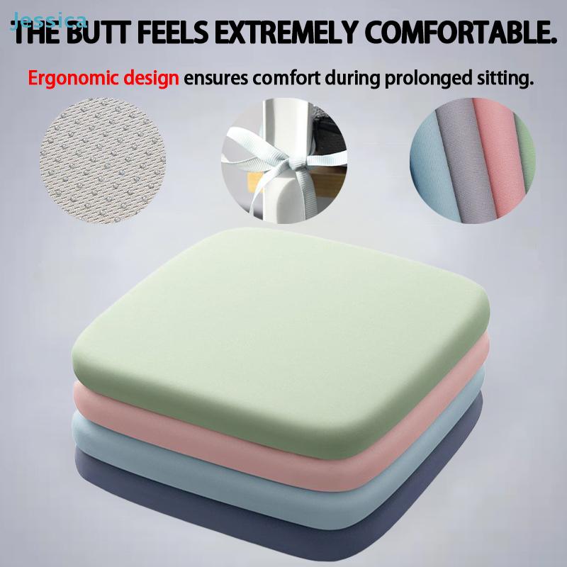 Cool Ice Silk Milk Fiber Rebound Cushion Breathable Anti-Fatigue Seat Pad for Office/Car/Chair