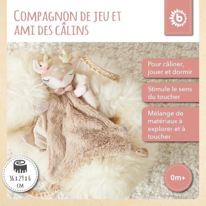 Jouet Pour Bébé - BIECO - Peluche Chevreuil Ella - Doudou Plat - 36x28x3 Cm - Mixte