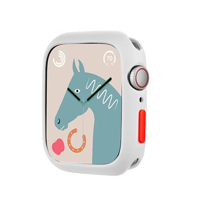 NEW Candy Soft Case for Apple Watch Cover 9 8 7 6 Se 5 4 3 45 42mm 38mm Protection Iwatch Serier 44mm 40mm 41mm Silicone Bumper