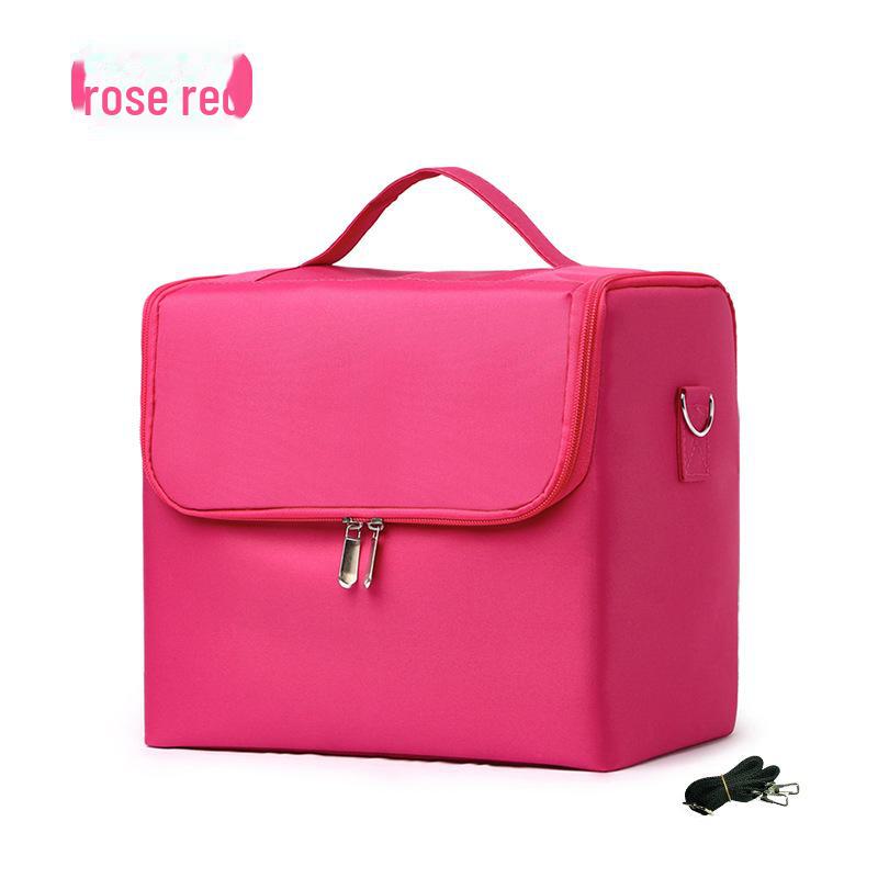 

Многослойная косметичка большой вместимости с вышивкой: Профессиональный органайзер для инструментов для макияжа и нейл-арта