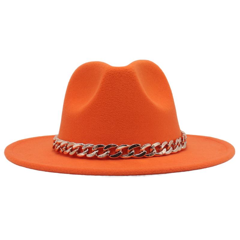 Acrylic Chain Men'S And Women'S Multi-Colored Stage Hat Woolen Felt Hat Jazz Top Hat Hat