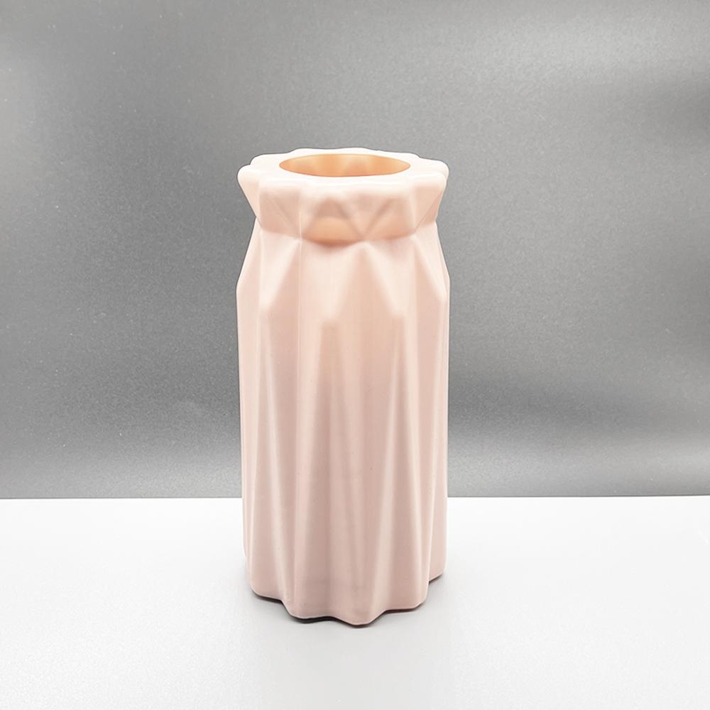 Plastic Vase Imitation Ceramic Flower Pot Origami Plastic Flower Vase Shatterproof Vase Nordic Modern Room Hallway Wedding Decor