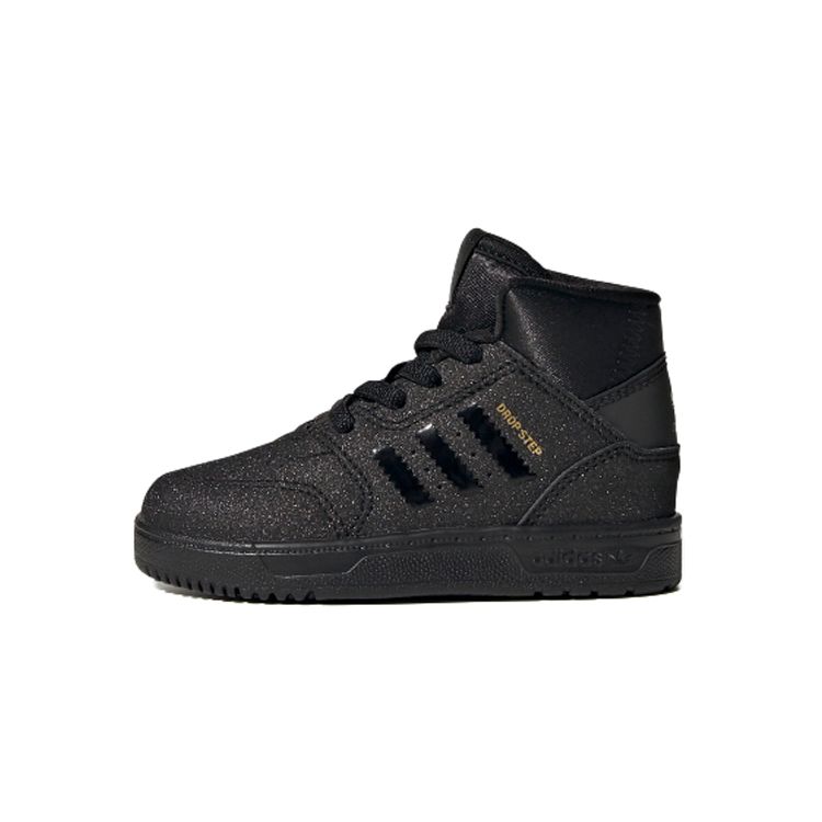 Adidas Originals Drop Step High-Top Walking Shoes Baby Shoes Black FW3156