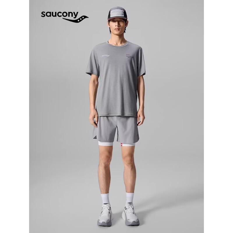 SAUCONY Men s Merino Wool Breathable Crew Neck Short Sleeve Tee 3XL