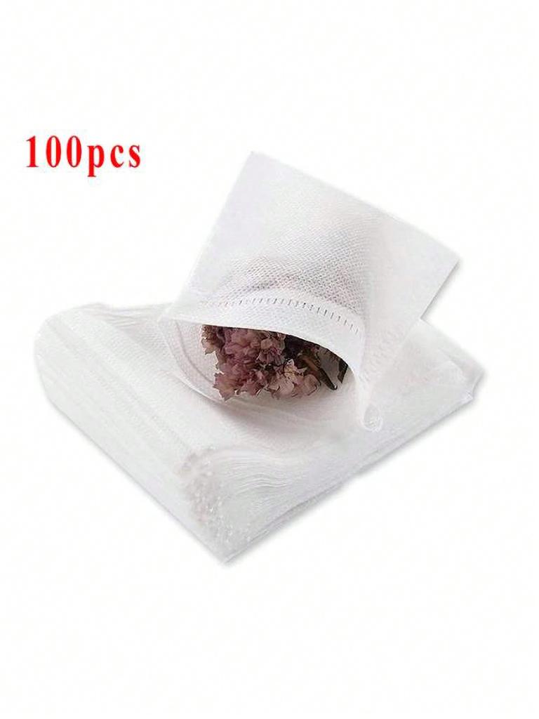 100 ks Jednorázové čajové sáčky Filtrační sáčky pro čajový louhovač s těsněním proti provázku Potravinářské netkané textilie Filtry na koření Čajové sáčky