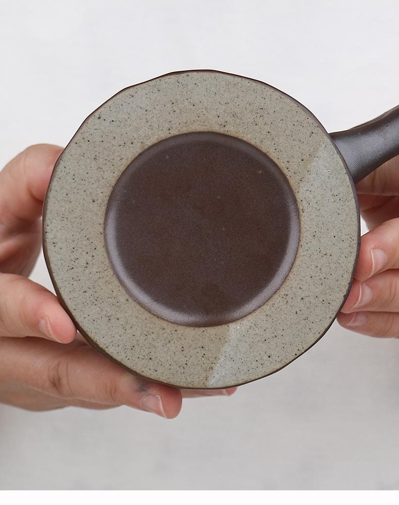 Retro Ceramic Cup and Saucer Set - Niche Design Creative Coffee Mug