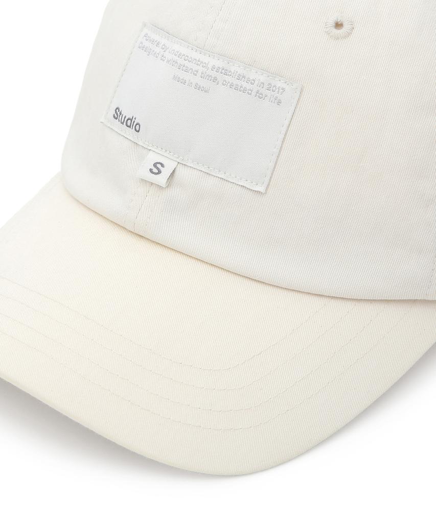 Eondeokeonteulolseutyudio Logo Label Point Washed Cotton Basic Ball Cap Ball Cap / S Label / Washed Ivory