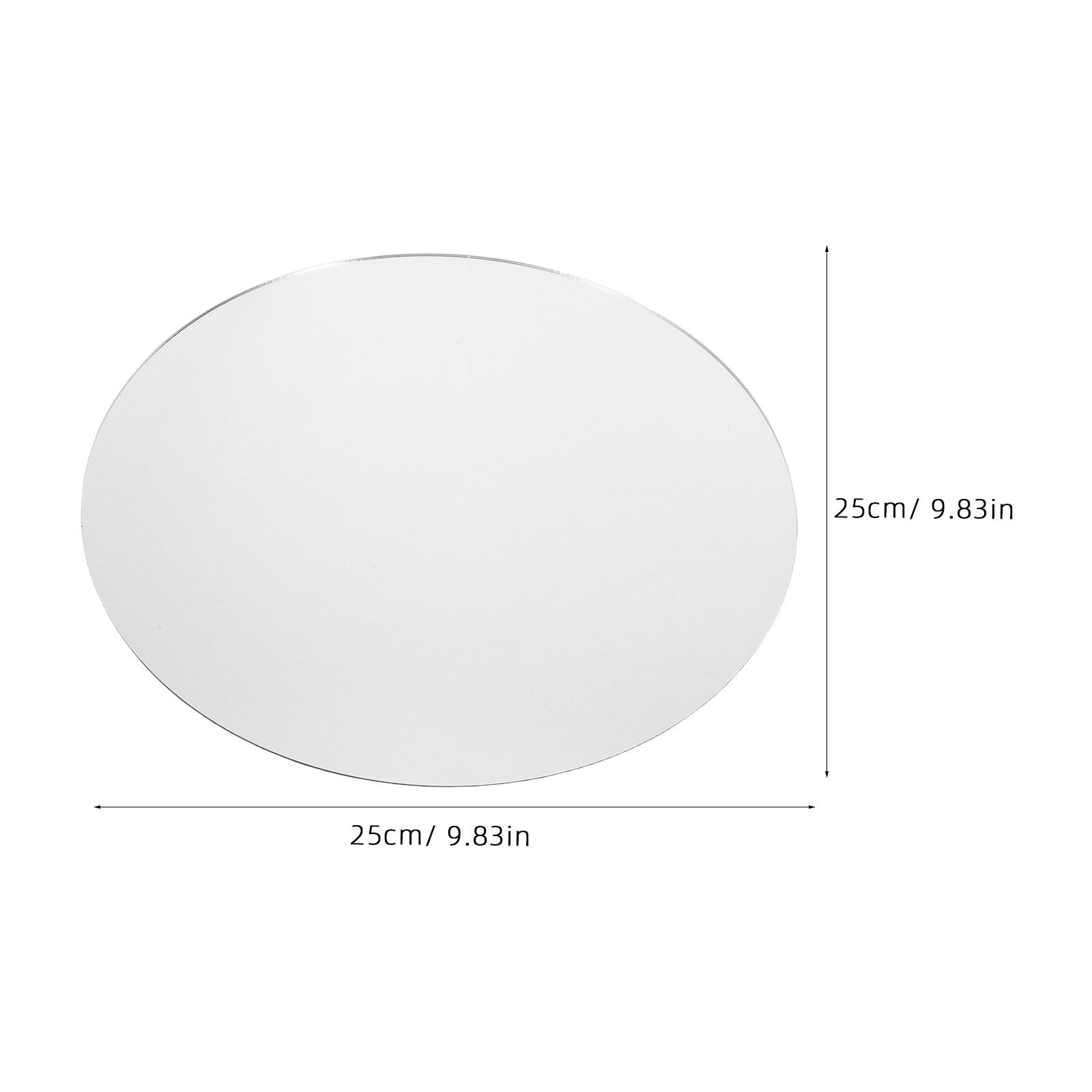 

4Pcs Round Mirror Tray Acrylic Centerpiece Plates .84 Inch Wedding Party Table Decor Tray Baby Shower Decoration срібний