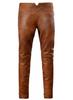 Stylish Men Track Quality Wear Jean's High Genuine Brown Leather Lambskin Pant's