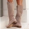 Dropshopping Winter New Casual Low-heeled Women's Boots Suede High Boots Women's