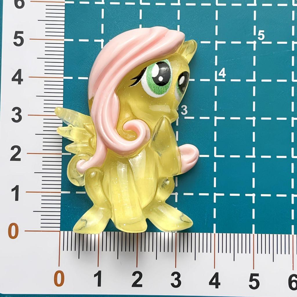 Anime Luminous My Little Pony Resin Accessories DIY Cream Glue Phone Case & Fridge Sticker Pack