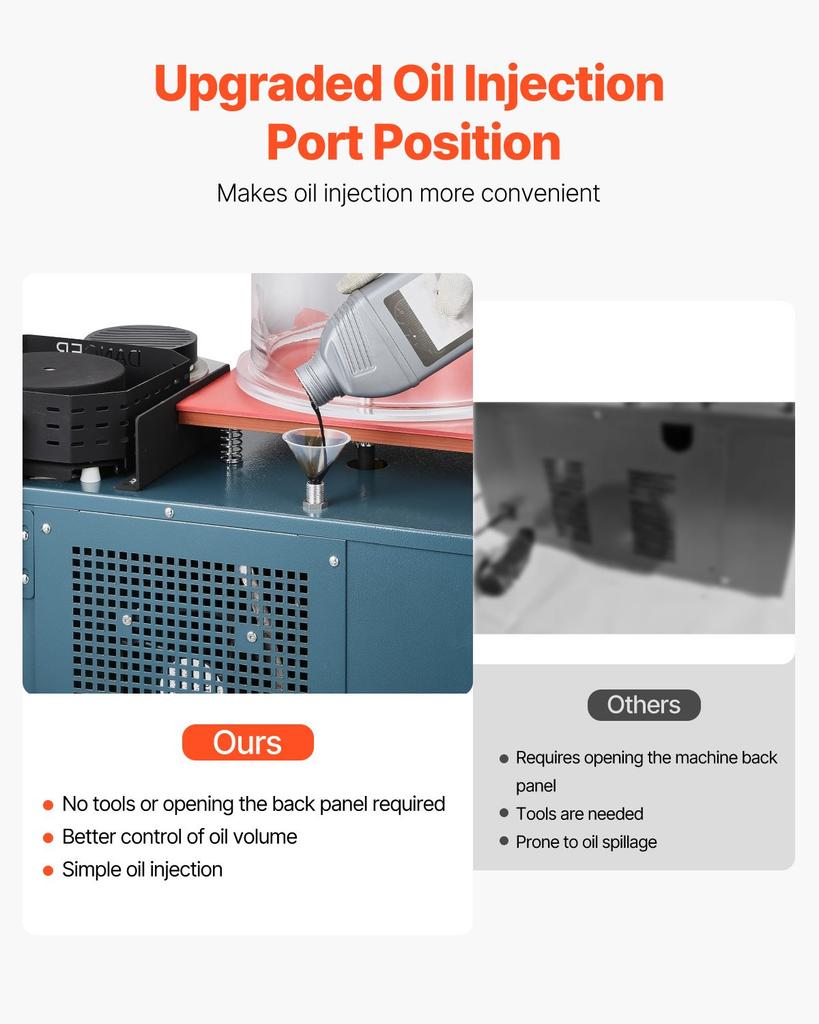 VEVOR Vacuum Investing Casting Machine with Melting Furnace, Convenient Oil Injection Port, Precision Pressure Gauge