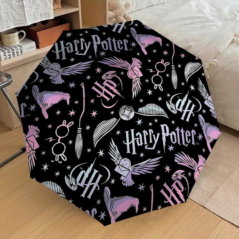 1PC Harry Potter Broomstick Umbrella-8-Rib Reinforced, Automatic Open, Lightweight & Durable, Cute Fashion Accessory for Outdoor, D2677