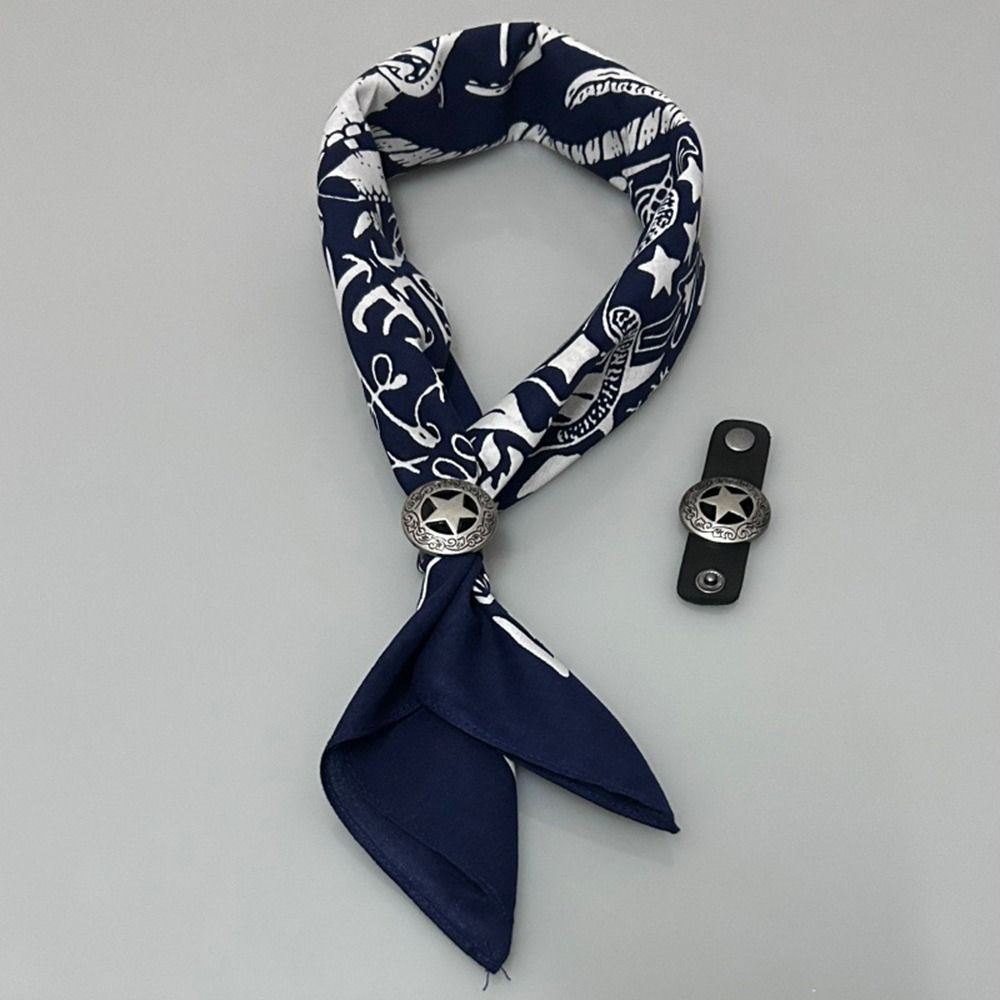 Fashion Oversized Bandana Scarf Cotton With Floral Buckle Hip Hop Head Scarf Western Style Neck Wrist Wrap