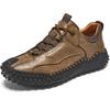 Men Leather Casual Shoes Outdoor High Quality Brown Men's Sneakers Soft Homme Classic Non-slip Lace-up Men Flats Moccasin Shoes