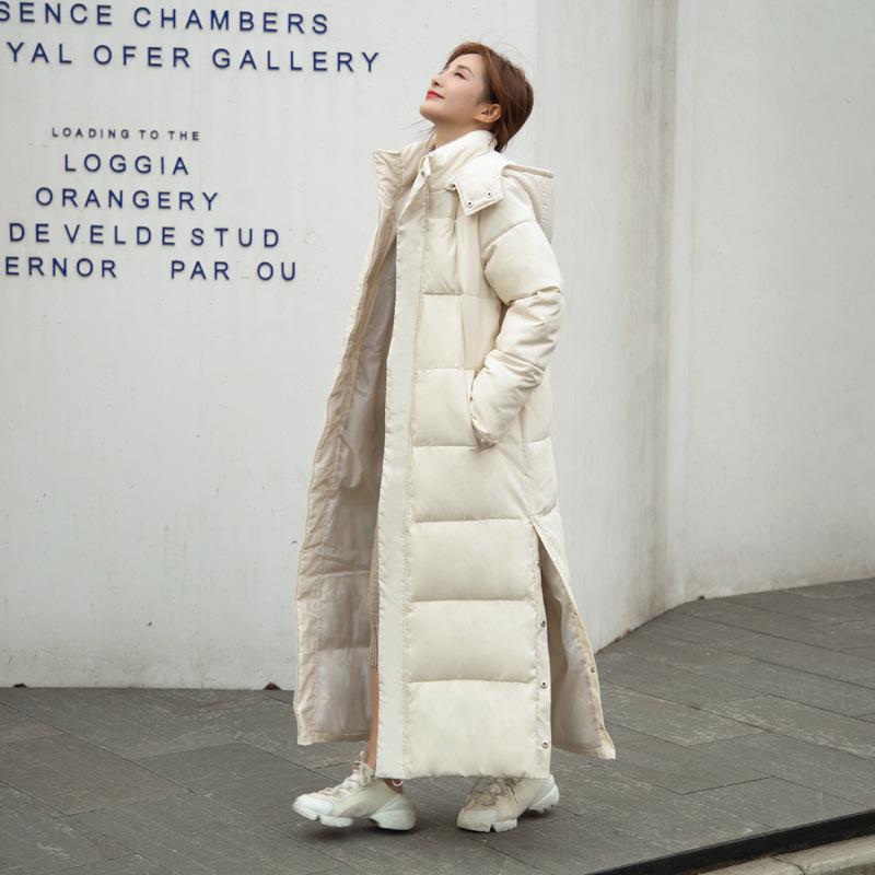 Korean Style Long Over-the-Knee Women's Thickened Winter Down Coat