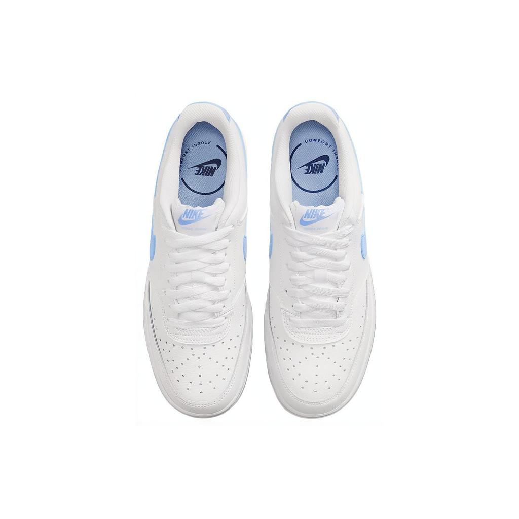 Nike Court Vision 1 Låg Bekväm Lågtoppad Skateboardskor Dam Vit Blå CD5434-115