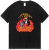 Heavy Metal Pitbull with Flames Men T Shirt Men Women Mr. Worldwide Gives Done That Tee Shirt Fashion Hip Hop Black T Shirt Black M