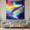 Colorful Cosmic Whale Design Patterned Tapestry for Bedroom and Living Room Home Decor