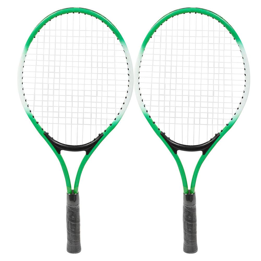 Iron Alloy Children Tennis Racket Beginner Practice Racquet with and Carry Bag(Green)