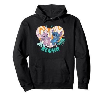 Disney Lilo & Stitch Angel and Stitch Aloha Heart Dance Hoodie