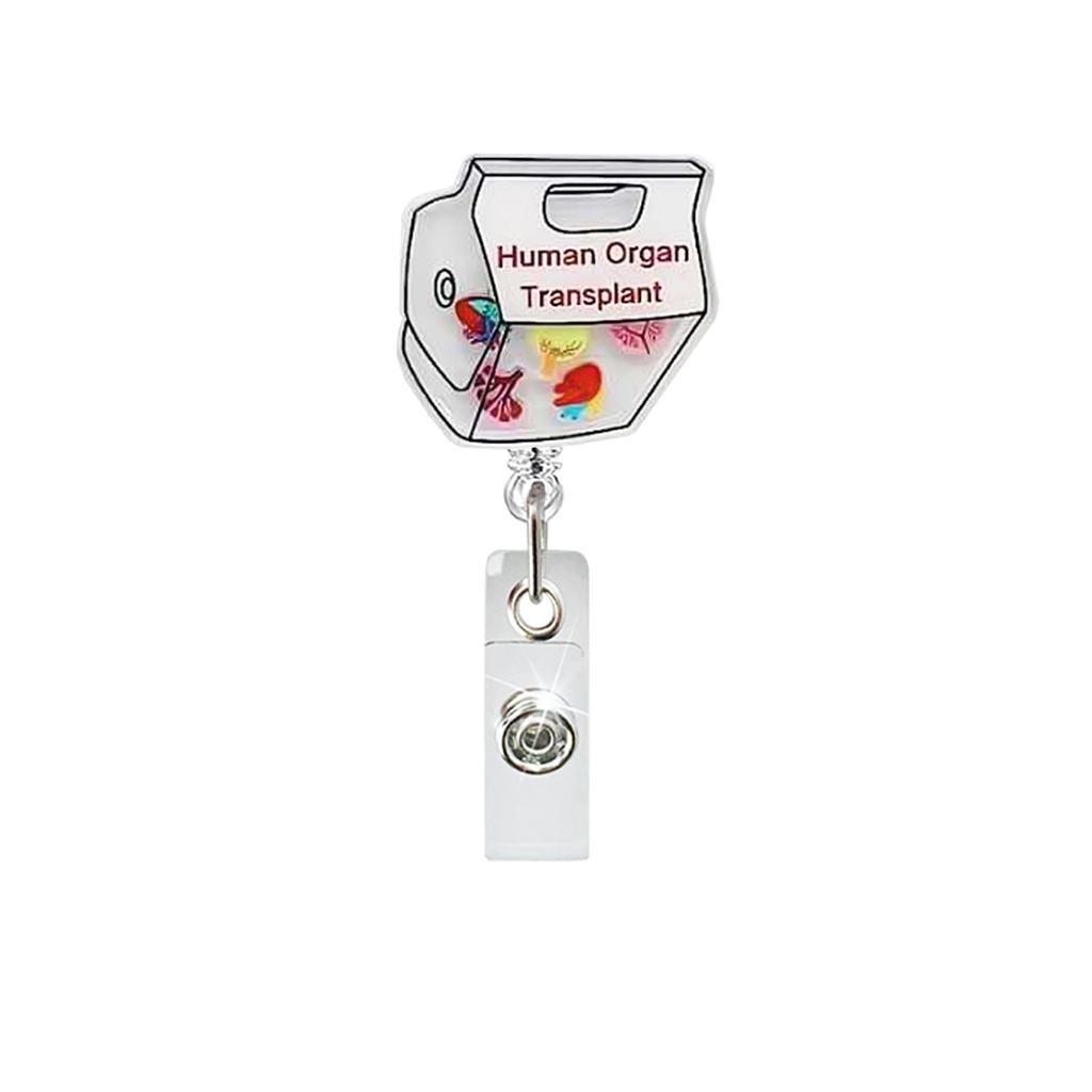 Id Card Holder Compact Nurse Badge Holder Acrylic Badge Holder Stylish Badge Clip For Hospital Office Workers Doctors
