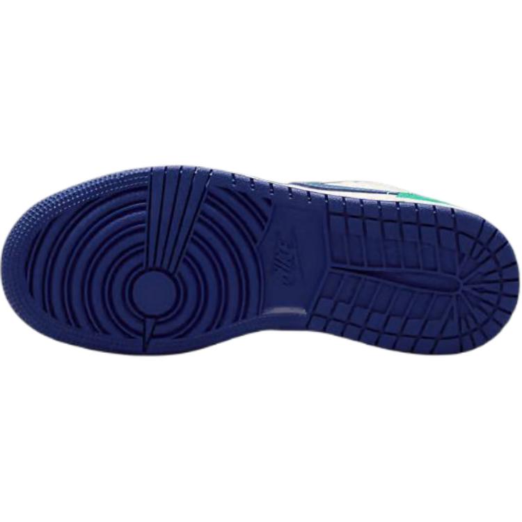 Air Jordan 1 Low GS Rare Air Kids Sneakers Blue Sail Stadium-Green 553560-147