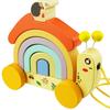 Wooden 3D Puzzle Snail On Wheels To Pull