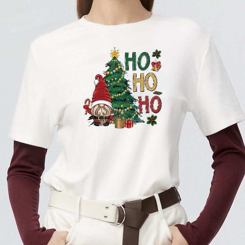 Christmas Trees Stickers On Clothes Winter Santa Claus Patch A-Level Washable Vinyl Diy Hoodies Tops Thermal Press Parches