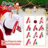 Claus Keychain Cute Cartoon Elk Pendant School Bag Hanging Ornament Holiday Gift