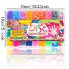 Creative Colorful Loom Bands Set Rainbow Bracelet Making Kit DIY Rubber Band Woven Bracelets Craft Toys For Girls Birthday Gifts