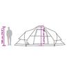 Dome Family Tent for 9 People Blue Waterproof