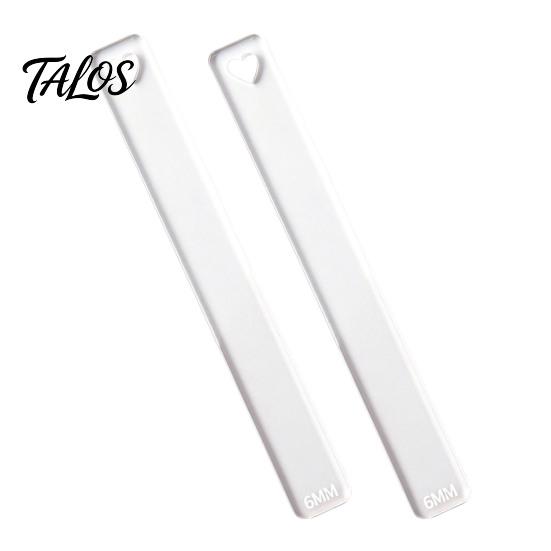 Acrylic Clay Depth Guide 1 Pair Polymer Guide, 2/3/4/5/6mm Pottery Rolling Pin DIY Tools Transparent Thickness Ruler for Rulers