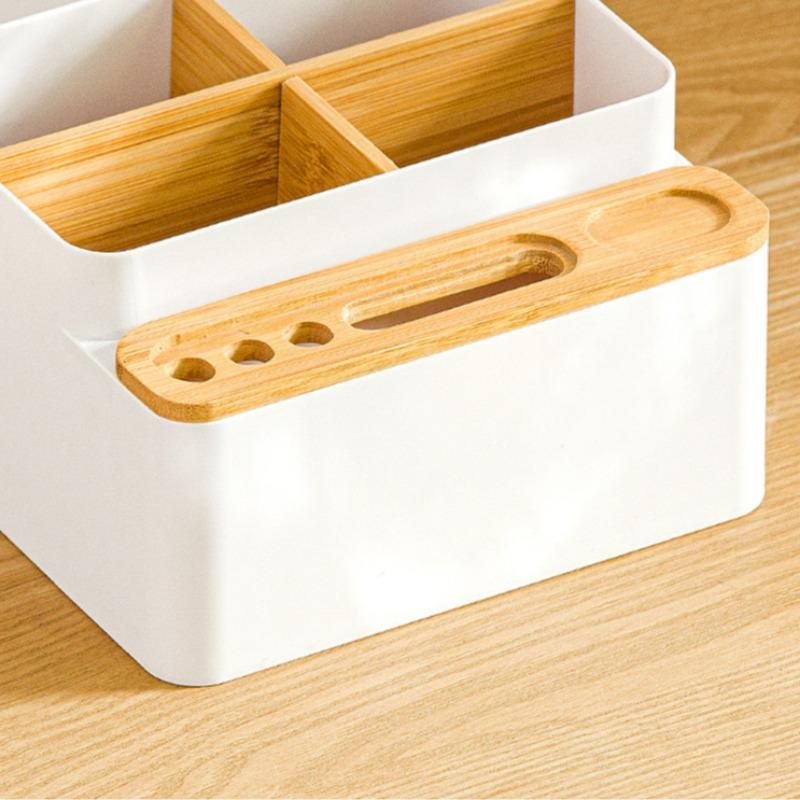 Desktop Remote Controller Storage Boxes Office Sundries Organization Bins Home Detachable Partition Cosmetics Jewelry Box