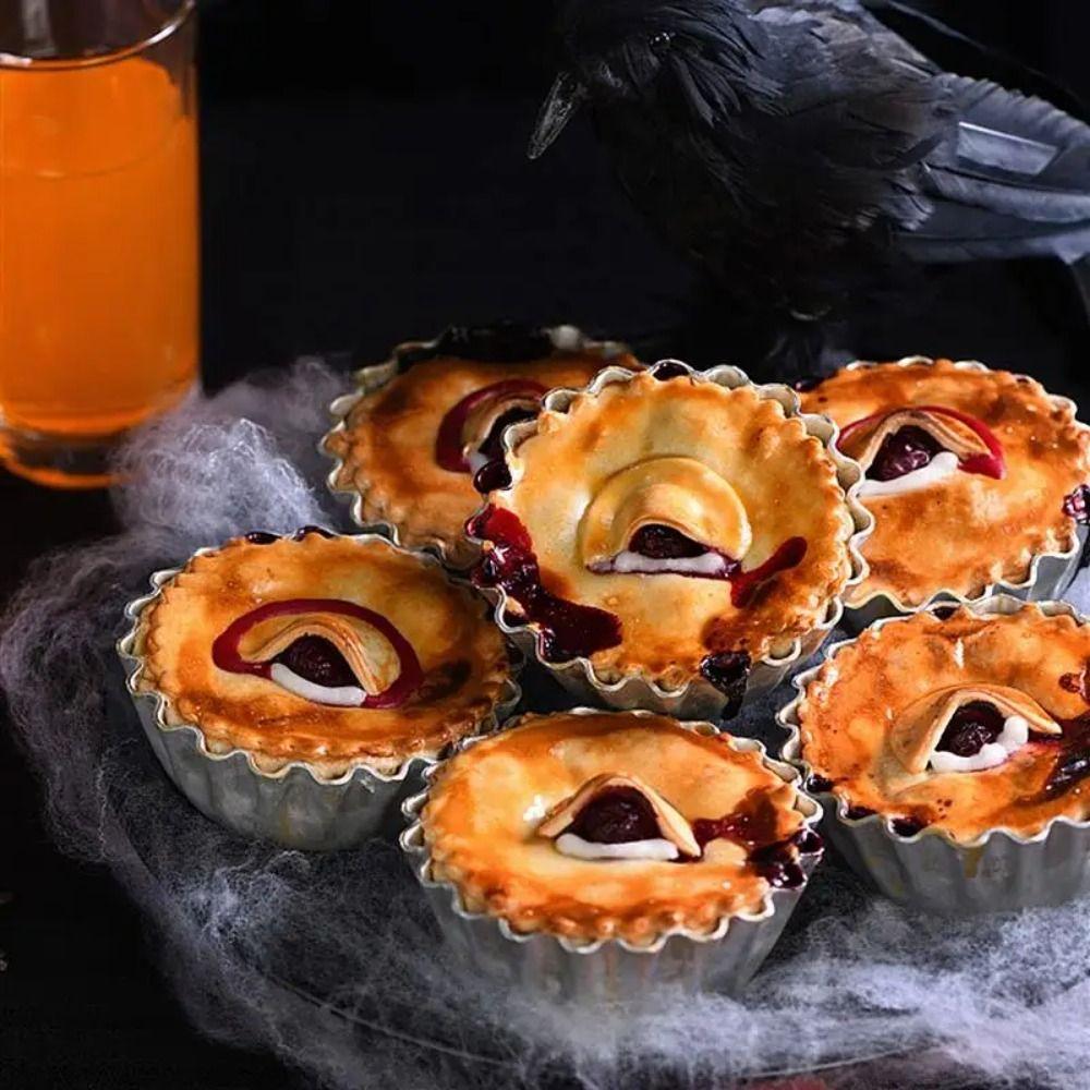 Silver Cookie Pudding Mould Stainless Steel Dessert Mould Egg Tart Molds Cupcake Egg Tart