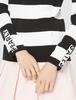 Crew Neck Knit Rays of 0 [PEARLY GATES] Women's Pullover, Light, Plain/Border / 055-1270006 031_Border [S]