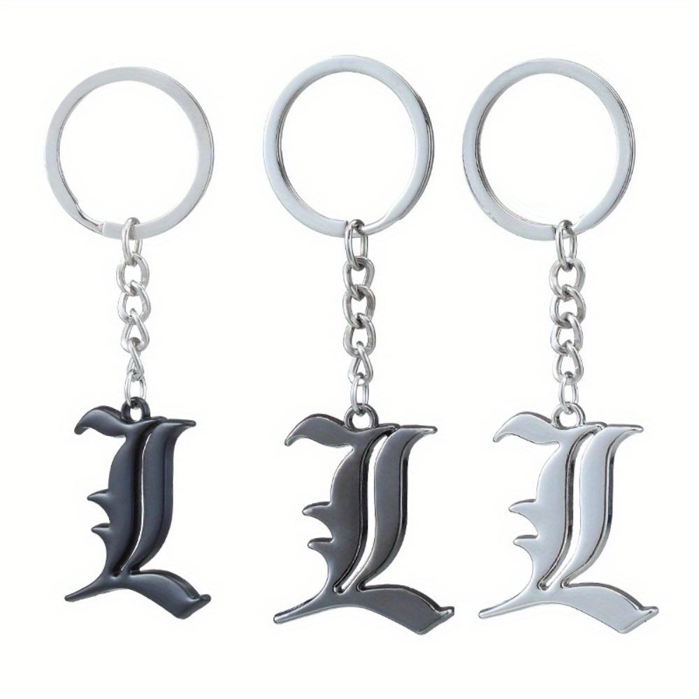 New Women's Accessory Keychain, Men's Double L Black Pendant Keychain, Fashionable Jewelry Keychain Item.