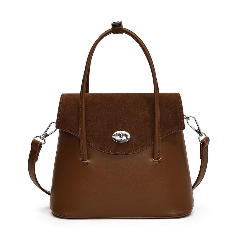 Textured Going Out Small Bag Bag Women's Autumn and Winter Casual Shoulder Crossbody Bucket Bag Suede Handbag