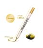 5Pcs Golden Acrylic Paint Markers Dual Tip Brush & Fine Tip Metallic Gold Paint Pens for Art Craft Drawing Rock Painting