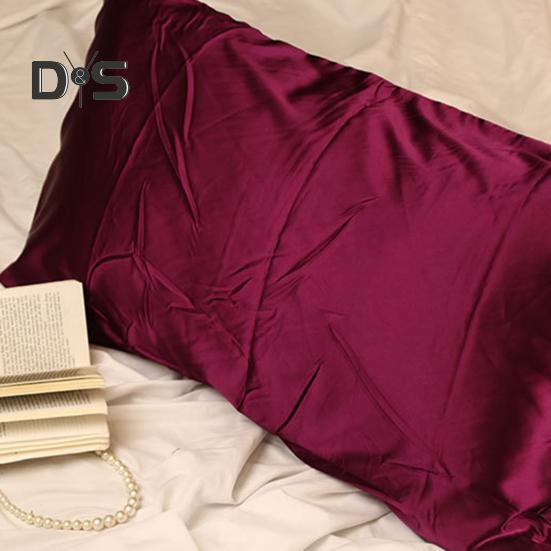 Povlak na polštář z umělého hedvábí Lesklý chladicí povlak na polštář Standardní velikost 20" x 26" Jednobarevný hladký povlak na polštář pro vlasy a pokožku