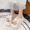 Fashion Beach Shoes House Slippers Platform Slipers Women Slides Sabot Genuine Leather 2025 Women's Genuine Leather Shoes Ladies' Slippe